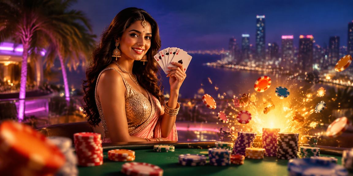 Indian woman enjoying casino style games including Aviator on mobile
